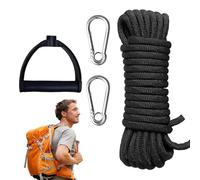 Corde statique d'escalade, corde d'abattage d'arbres | Corde de sécurité de câble extérieure à haute résistance avec mousquetons en acier inoxydable,Équipement d'escalade Robusta Attrez