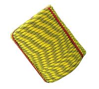 Corde statique en polyester durable de 10 mm - 120 m - Corde utilitaire d'extérieur multifonction pour travaux aériens et camping - Résistante à l'usure et robuste - Jaune