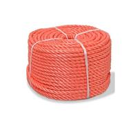 vidaXL Corde torsadée en polypropylène 10 mm 100 m Orange