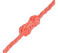 Corde torsadée polypropylène 10 mm 250 m Orange résistante aux intempéries Flottante Durable pour Fixation Levage Traction arrimage Suspension