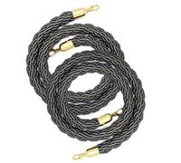 Corde torsadée pour barrière de File d'attente - Lot de 2 Barres épaisses de 2,1 m / 7 pi - Idéale pour la Gestion des foules Lors d'événements - Conception Anti-nœuds - Parfaite pour Les ba