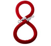 Corde torsadée Queue Line Ber - Corde de contrôle de foule pour intérieur/extérieur - Séparateur de file d'attente - Rouge - 2,5 m - Polyvalente