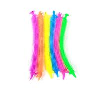 Corde Tpr Extensible De Nouilles De Ver 6 Pièces, Jouets Anti-Stress, Ficelle Fidget Autisme Vent Jouets Sensoriels, Dinosaure Coloré Alpaga