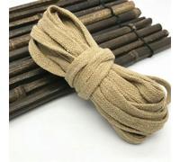 Corde tressée en Coton coloré, 10 mm x 10 m, Cordon Plat Creux torsadé, Ceinture de Sport, Ruban de Couture, Chaussures, Chapeau, décoration, 14 Couleurs, café Clair