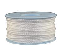 Corde tressée en Dyneema, 2 mm de diamètre, 30 mètres, Blanc, résistance à la Rupture : 410 daN (=ca. Kg)