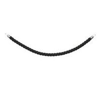Corde tressée noire pour poteaux d'accueil chromé 1,5m Noir G
