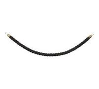 SECURIT - Corde Torsadée pour Système de Barrière Classic - avec Embouts Métalliques - pour Bar, Restaurant, Boîte de Nuit, Boutique - L. 152 cm - Finition Dorée - Noire