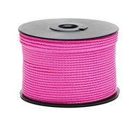 Corde tressée polypropylène PP Rose Fluo Bobine Ø 1,5mm ± 200m - Flandria