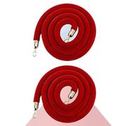 Corde Velours, Crowd Control Stanchion Post Queue Line Barrier, 5Ft Velvet Stanchion Rope, Red Rope Safety Barrier for Cinémas, Grandes ouvertures, Hôtels (