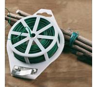 Corde verte pour plantes grimpantes - Fil de fer avec attache douce pour plantes grimpantes - Fil de regroupement de fils + sacs alimentaires 20 m/30 m/50 m/100 m (20 m)