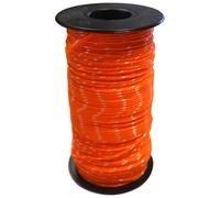 Cordeau polypro tresse orange/blanc 100m fil 1.5mm - TALIAPLAST - 400526
