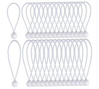 Cordeaux à élasticité à Balle balles de 30 pcs, Boules d'allumage Blanches résistantes aux intempéries de 3, 5 mm d'épaisseur, Sangle pour Le Camping, tentes, Cargaison, Fil Fil et tuyaux, fourni