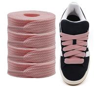 Cordeaux Épais pour Adidas Campus 00s, Pack de 2 Paires Lacs Plat Large de 15mm, Lacs de Remplacement pour Sneakers - Rose