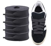 Cordeaux Épais pour Adidas Campus 00s, Pack de 2 Paires Lacs Plat Large de 15mm, Lacs de Remplacement pour Sneakers - Gris