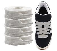 Cordeaux Épais pour Adidas Campus 00s, Pack de 2 Paires Lacs Plat Large de 15mm, Lacs de Remplacement pour Sneakers - Beige