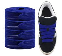 Cordeaux Épais pour Adidas Campus 00s, Pack de 2 Paires Lacs Plat Large de 15mm, Lacs de Remplacement pour Sneakers - Bleu