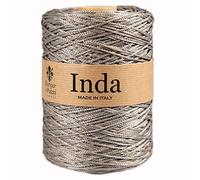 Cordelette 2 mm pour sacs au crochet (Beige gris 11), Ficelle polypropylene 100%, Fil crochet et à tricoter, Made in Italy, BORGO DE' PAZZI FIRENZE