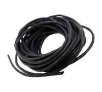 Cordelette en Coton ciré - 1mm 10 mètres de cordelette Noire - Shamballa Macrame - Fil à perler pour la Fabrication de Bracelets, Colliers et Bijoux - Idéal pour Le Bricolage