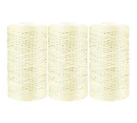 Cordelette Macramé 3PCS 1,5mm Macramé Ficelle Corde Corde de Coton Tissée Tapisserie Murale DIY Corde Artisanat Tressée pour Macramé, Sac à Crochet, Artisanat Suspendues, Type 3