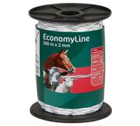 Cordelette pour clôture électrique Ako Economy Line Blanc 200 m/2x0,5 mm