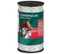 Cordelette pour clôture électrique Ako Economy Line Blanc 400 m/2x0,5 mm