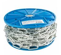 WERKA PRO, Chaîne soudée en acier zingué de 4 mm, idéale pour la fixation extérieure de voiles et toiles d'ombrage, longueur de 25 mètres, couleur argentée, parfaite pour vos projets.