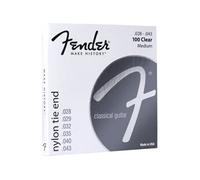Fender Cordes guitare classique 100 – Nylon médium 28-43 – Extrémité nouée – Clair/Argenté – Jeu 6