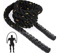 Cordes à sauter lourdes pour fitness de 0,9 kg, corde à sauter lestée pour adultes pour homme et femme, entraînement total du corps, entraînement électrique en salle de sport pour améliorer la force