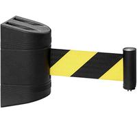 Cordes barrière, séparateur File d'attente, barrière sécurité Murale magnétique, Ceinture d'isolation Murale en Plastique ABS 10 m, Enrouleur Ceinture sécurité, utilisé dans Les magasins, Les aéropor