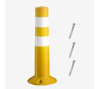 Cordes barrière, séparateur Ligne, barrière File d'attente, bornes d'allée, Poteau stationnement H 45/75 cm, délinéateur trafic Jaune réfléchissant, 2, 4 ou 6 bornes barrière sécurité Fixes Parking,