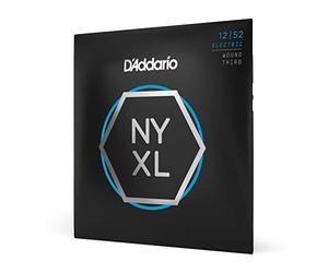 Cordes D'Addario pour Guitare Electrique, NYXL Nickel Plated, NYXL1252W, Light Gauge Wound Third 12-52, Jeu de 6 cordes, Pack de 1