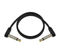 Câble de patch plat D'Addario, 60 cm, connecteur à angle droit, pack individuel
