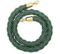 Cordes de barrière de File d'attente avec Crochet Or/Argent, Corde de Poteau de contrôle des foules, barrière de Corde de Chanvre tressée/torsadée pour diviseur de File d'attente, barrière de sécurit