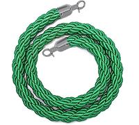 Cordes de barrière de File d'attente avec Crochet Or/Argent, Corde de Poteau de contrôle des foules, barrière de Corde de Chanvre tressée/torsadée pour diviseur de File d'attente, barrière de sécurit