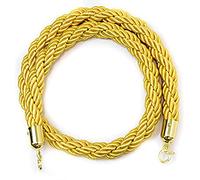 Cordes de barrière de File d'attente avec Crochets dorés - Corde en Chanvre tressée de 1,8 m pour la Gestion des foules, Les poteaux de séparation de File d'attente, Les barrières de sécurit