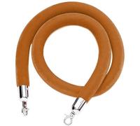 Cordes de barrière en velours avec crochets argentés, corde de file d'attente VIP épaisse for hôtel, hôpital, banque, contrôle des foules suspendu de 2 à 10 pieds(Khaki,2.7m/8.9ft/106in)