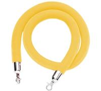 Cordes de barrière en velours avec crochets argentés, VIP épais for le contrôle des foules dans les hôtels, hôpitaux, banques, 3/4/5 pieds, cordes suspension for(Yellow,2.5m/8.2ft/98.4in)