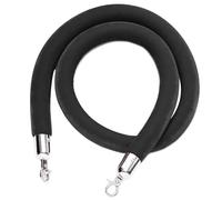Cordes de barrière en velours avec crochets argentés, VIP épais for le contrôle des foules dans les hôtels, hôpitaux, banques, 3/4/5 pieds, cordes suspension for(Black,0.6m/2ft/24in)