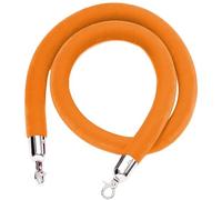 Cordes de barrière en velours avec crochets argentés, VIP épais for le contrôle des foules dans les hôtels, hôpitaux, banques, 3/4/5 pieds, cordes suspension for(Orange,2.2m/7.2ft/86.6in)