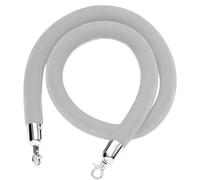 Cordes de barrière en velours avec crochets argentés, VIP épais for le contrôle des foules dans les hôtels, hôpitaux, banques, 3/4/5 pieds, cordes suspension for(Gray,1.5m/5ft/59in)