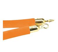 Cordes de barrière for le contrôle des foules, corde chandelier industrielle for hôtels/théâtres, for tapis rouge/salle cinéma/mariage/(Orange,Length 2.5M/8.2Ft/98.4In)