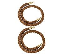 Cordes de barrière for le contrôle des foules, ligne de file d'attente de barrières en corde de chanvre for poteaux, sécurité avec boutons-pression polis(Brown 1,3m/9.8ft/118in)