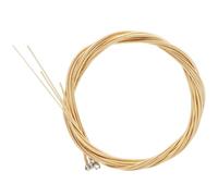 Cordes de Basse Acoustique 4 pour Musicien, Accessoires de Remplacement | Acier au Carbone et Laiton, Format Compact, Installation Facile, Résistance à L’usure, Couleur Or