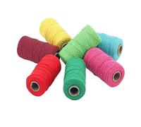 Cordes de Coton, Corde de Jute en Coton macramé 2 mm 100 m Multicolore(Deep Blue)