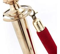 Cordes de Guidage, barrières de contrôle des foules en Velours Rouge, Crochets Or et Argent, 0,6 m / 2 pi / 24 po (Rouge et Or, 0,6 m / 2 pi / 24 po)