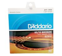 Cordes de guitare acoustique 11-52 D'Addario EZ910 85/15 bronze lumière son vif