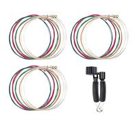 Cordes de guitare acoustique avec outil, 3 colorful strings | Durabilité et remplacement pratique des cordes de guitare avec enrouleur de cordes pratique pour un entretien