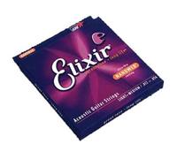 Cordes de guitare acoustique - ELIXIR - 11077 - Revêtement Nanoweb - Durée de vie prolongée - Son brillant
