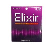 Cordes de guitare acoustique Elixir Nanoweb 80/20 bronze 11-52 Custom Light 1...