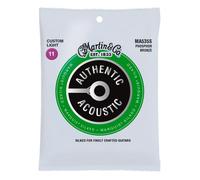 Cordes de guitare acoustique - MARTIN - MA535S - 6 cordes - Phosphore bronze - Tirant Custom Light 11-52